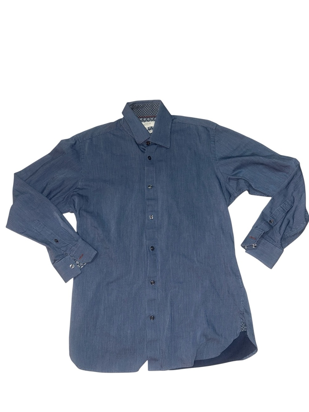 Ted Baker London Four Way Stretch Contrast Cuff Shirt Button Up Size 15